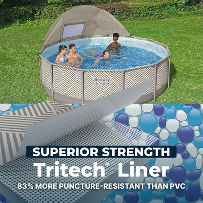 13ft Round Pool Set which Includes Cover, Canopy, Pump & Ladder