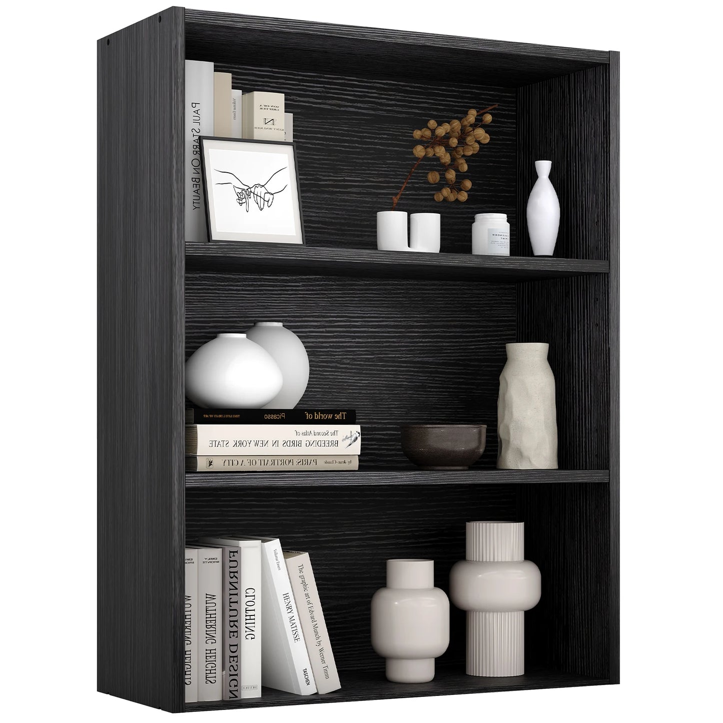 3 or 4 Tier Wooden Bookcase with Adjustable Shelves for your Storage needs in your Home