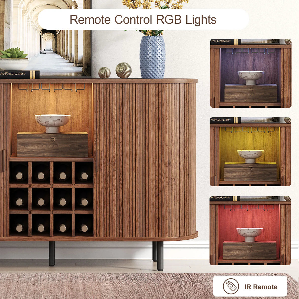 Buffet Cabinet with LED Light