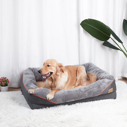 Large Soft and Comfortable Waterproof Dog Bed with Washable Cover