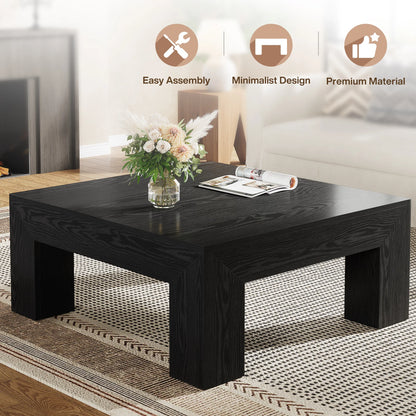 39.4-Inch Square Coffee Table for Living Room