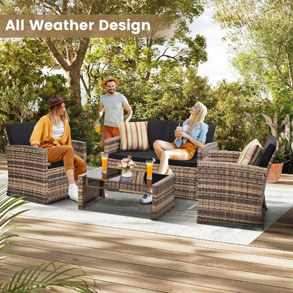 4 Piece Rattan Patio Set for your outdoor space