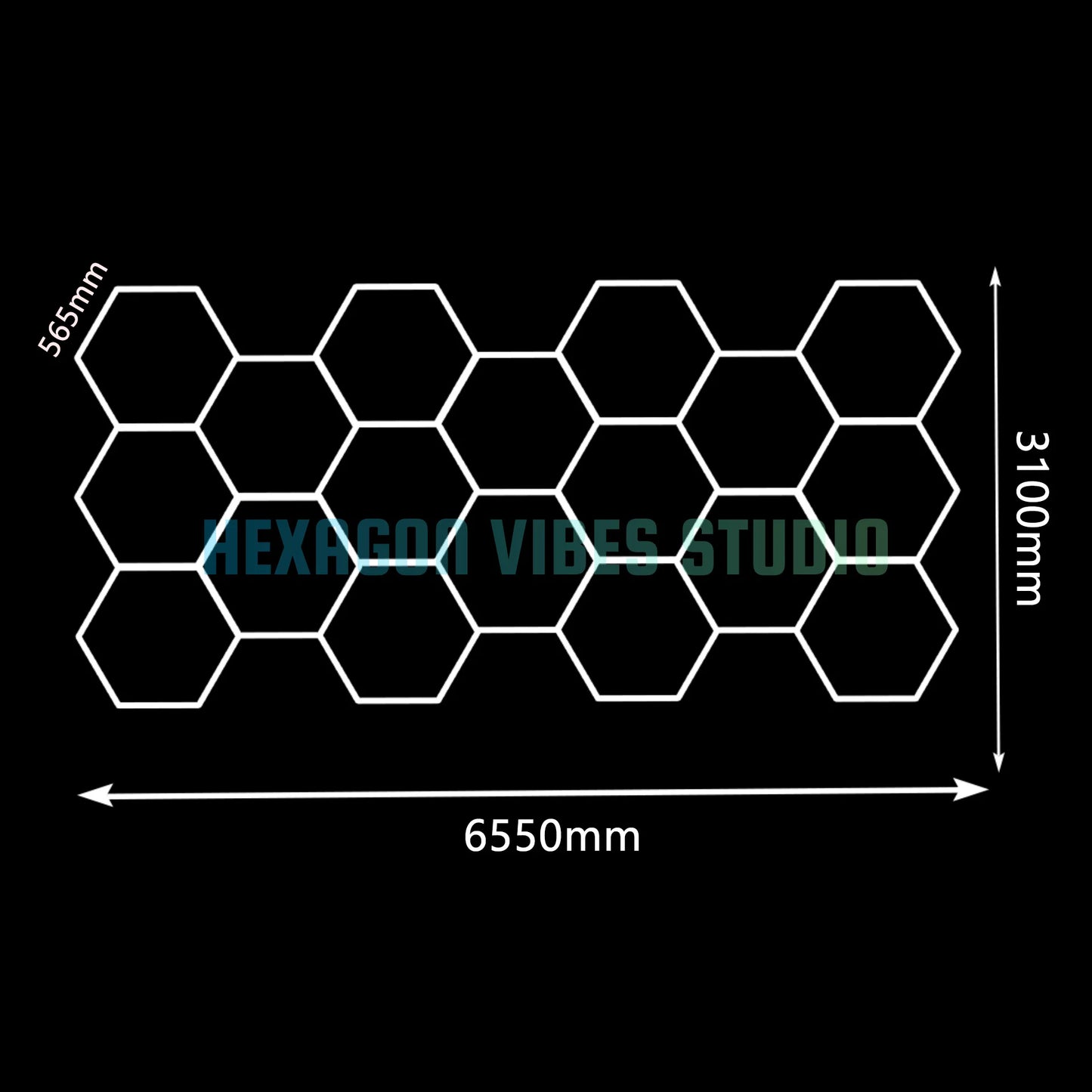 Large Size Hexagon LED Lighting for Garage