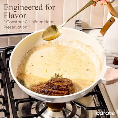 21Pc White Granite Nonstick Cookware Set