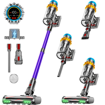 650W Cordless Vacuum Cleaner with attachments for Hardwood Flooring, Carpets, and Pet Hair