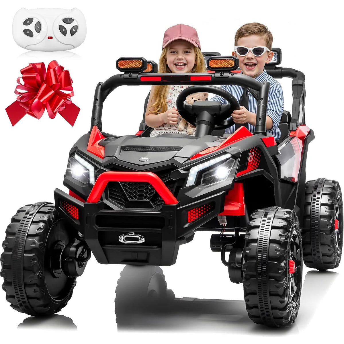 24V 4WD Kids 2 Seater Electric Ride with Bluetooth for Music for your Journey