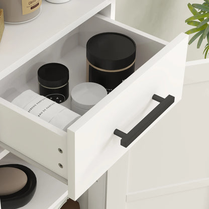 67" Tall Bathroom Storage Cabinet with 3 Adjustable Shelves