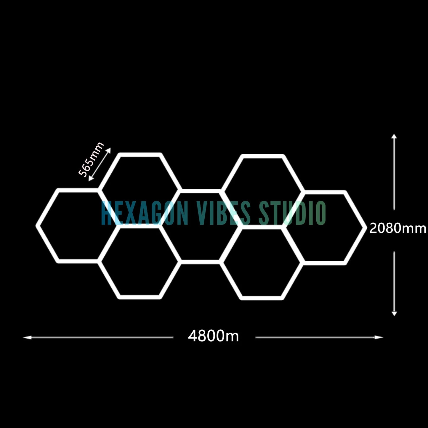 Large Size Hexagon LED Lighting for Garage