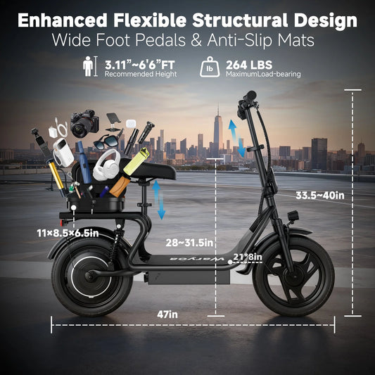 Foldable 500W Ebike with 10.4AH Battery