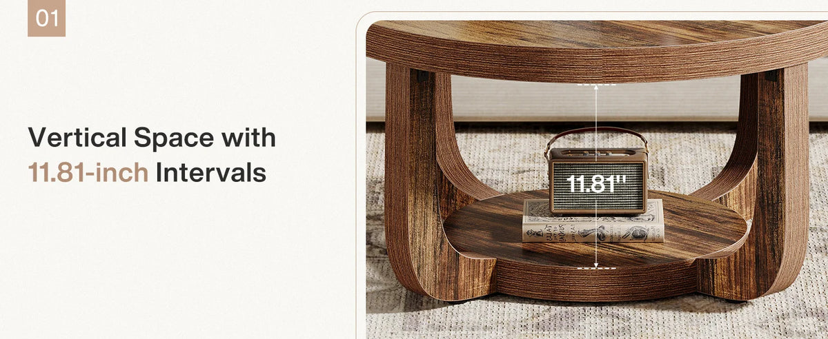 Modern Round 2-Tier Coffee Table