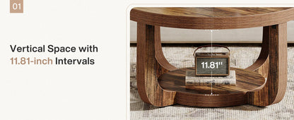 Modern Round 2-Tier Coffee Table