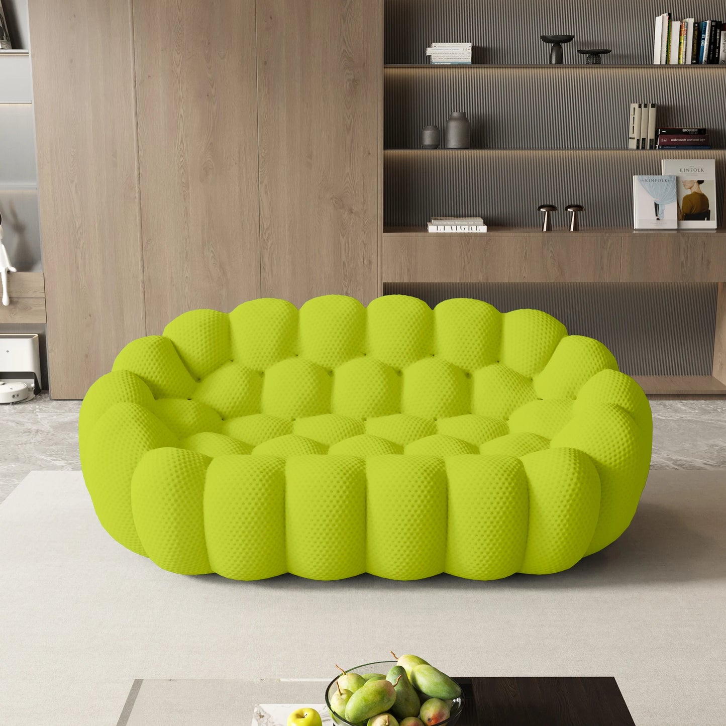 79.5" Modern Curved Boneless Sofa