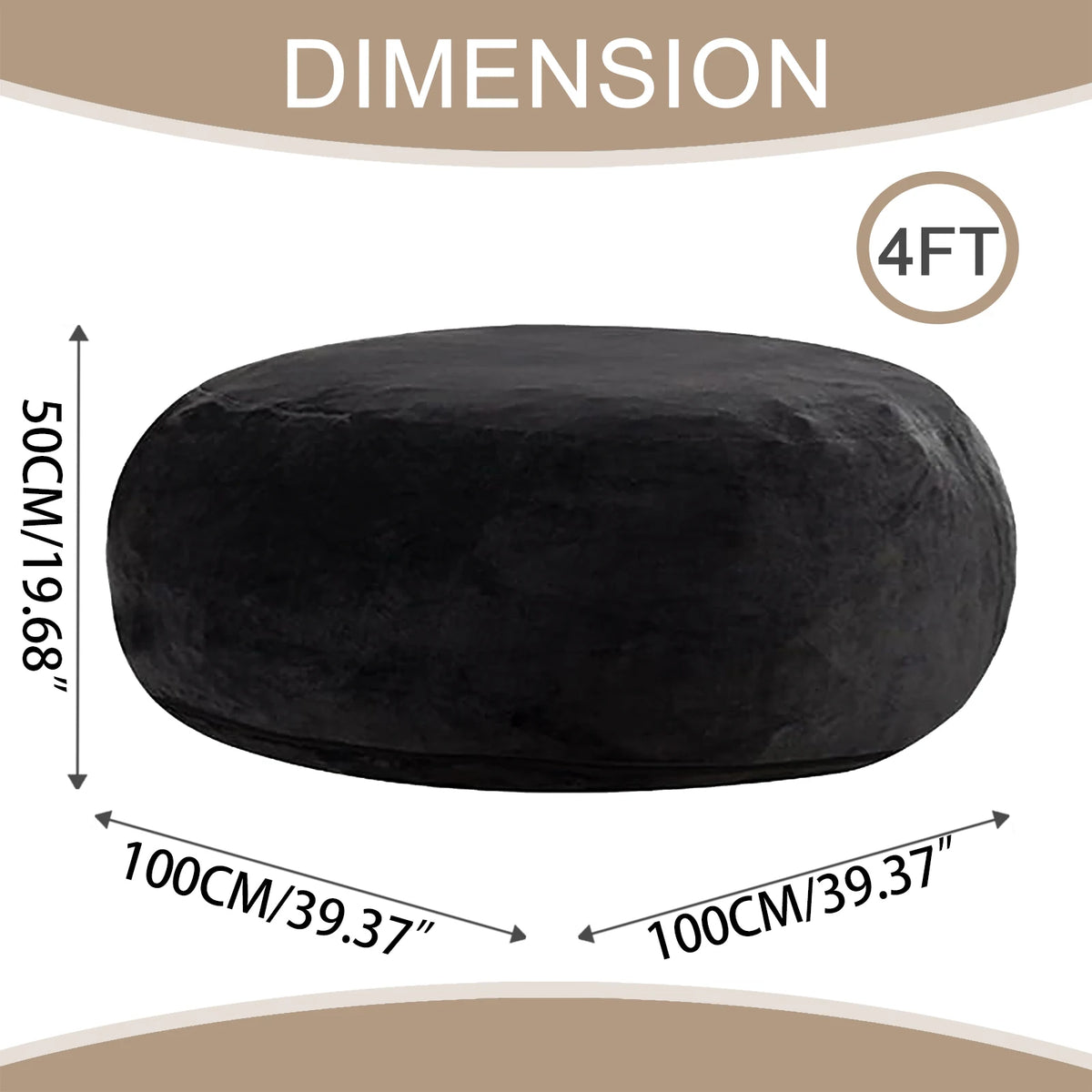 Beanbag Chair with padded Bean Bag inside with memory foam ideal for Bedrooms and Dorms