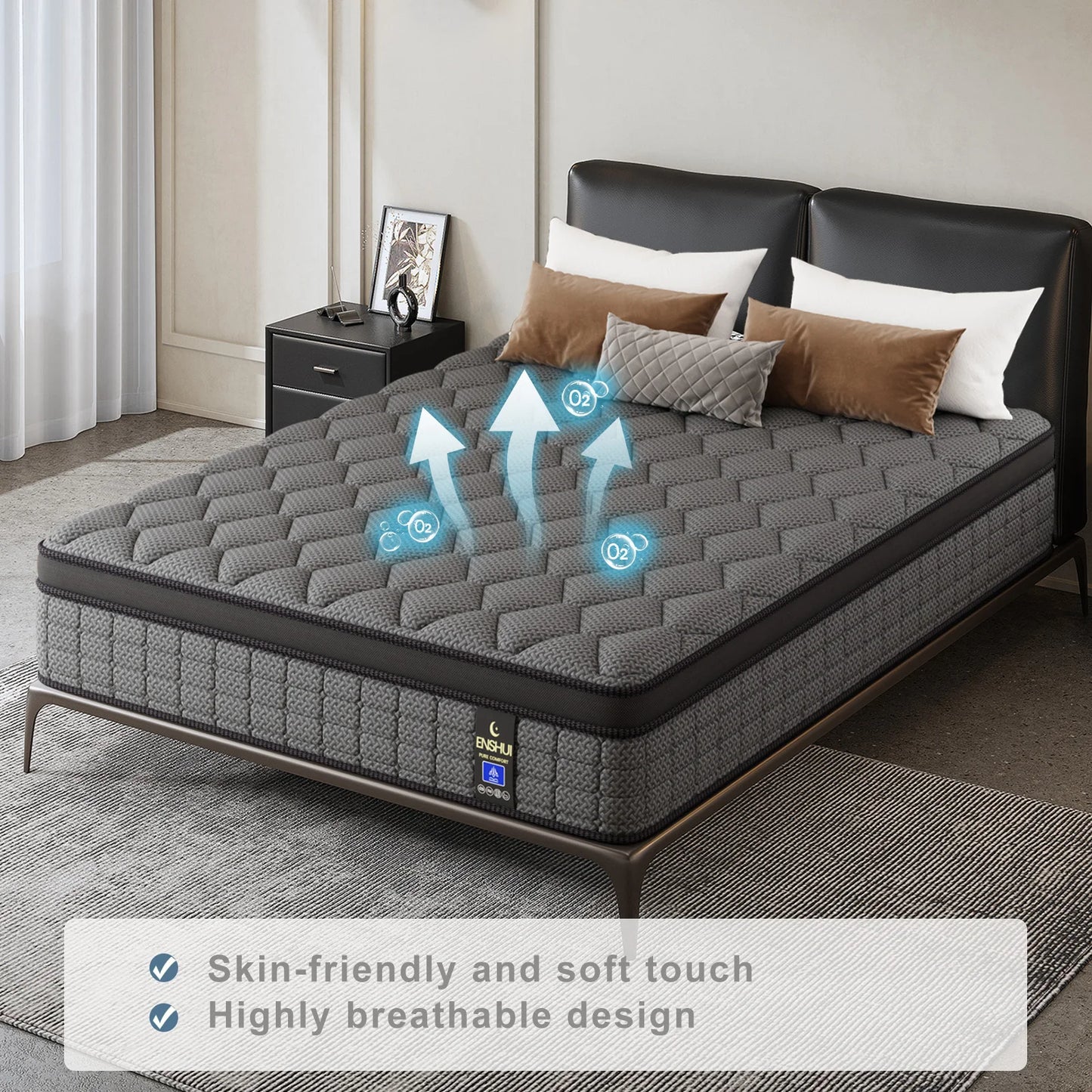 12"or 14" Medium Firm Gel Memory Foam Hybrid Pocket Spring Mattress
