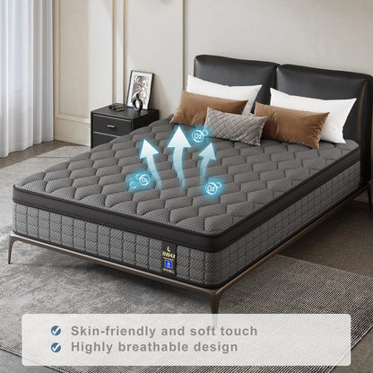 12"or 14" Medium Firm Gel Memory Foam Hybrid Pocket Spring Mattress