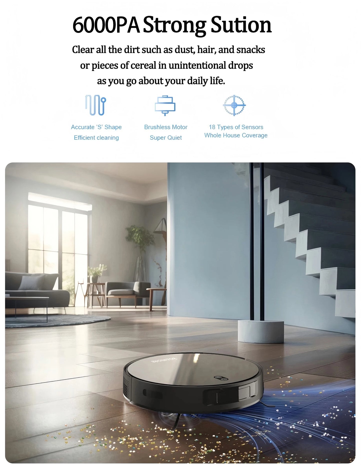Self-Charging Smart Robot Vacuum Cleaner and Mop Combo for your Furbabies hair and messes!