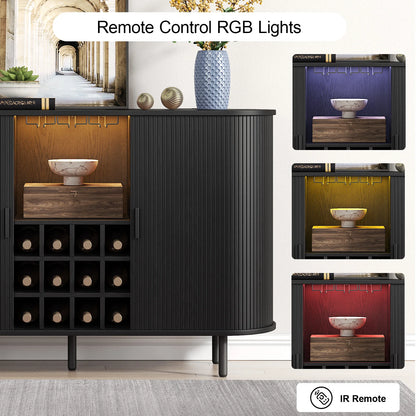 Buffet Cabinet with LED Light