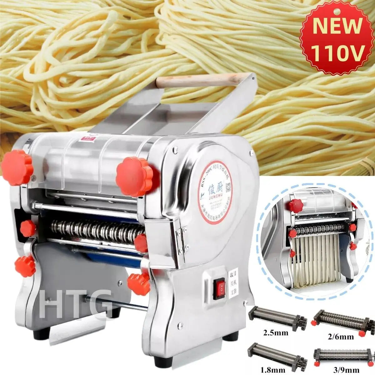 Full Stainless Steel Dual Knife 550W Electric Pasta Maker