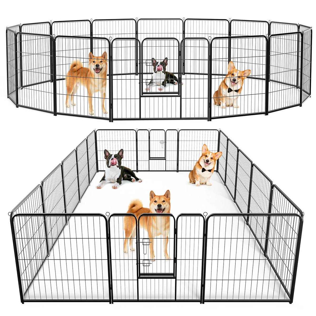 24-to-32-inch Foldable 16 Panel Metal Dog Playpen