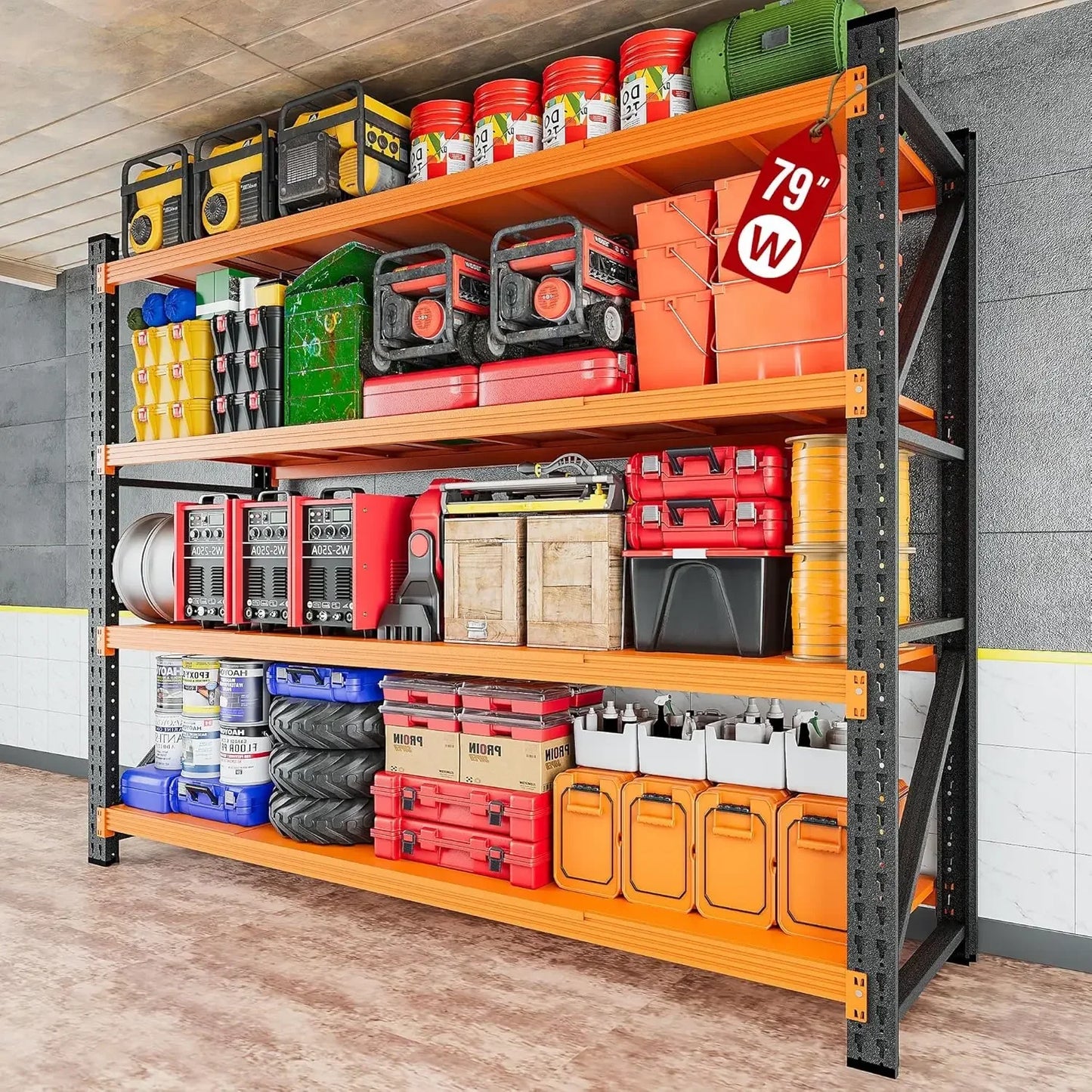 79-inch Heavy Duty Steel Garage Storage Rack