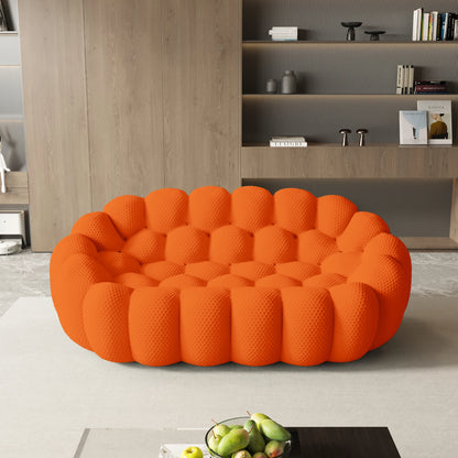 79.5" Modern Curved Boneless Sofa