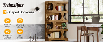71" Tall  4-Tier Bookcase
