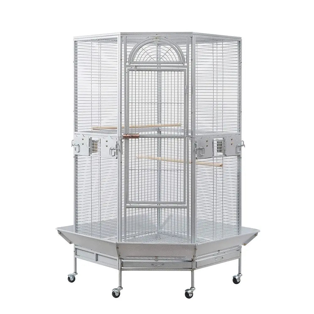 White Corner Bird Cage for your feathered friends