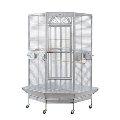 White Corner Bird Cage for your feathered friends