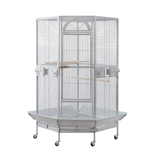 White Corner Bird Cage for your feathered friends