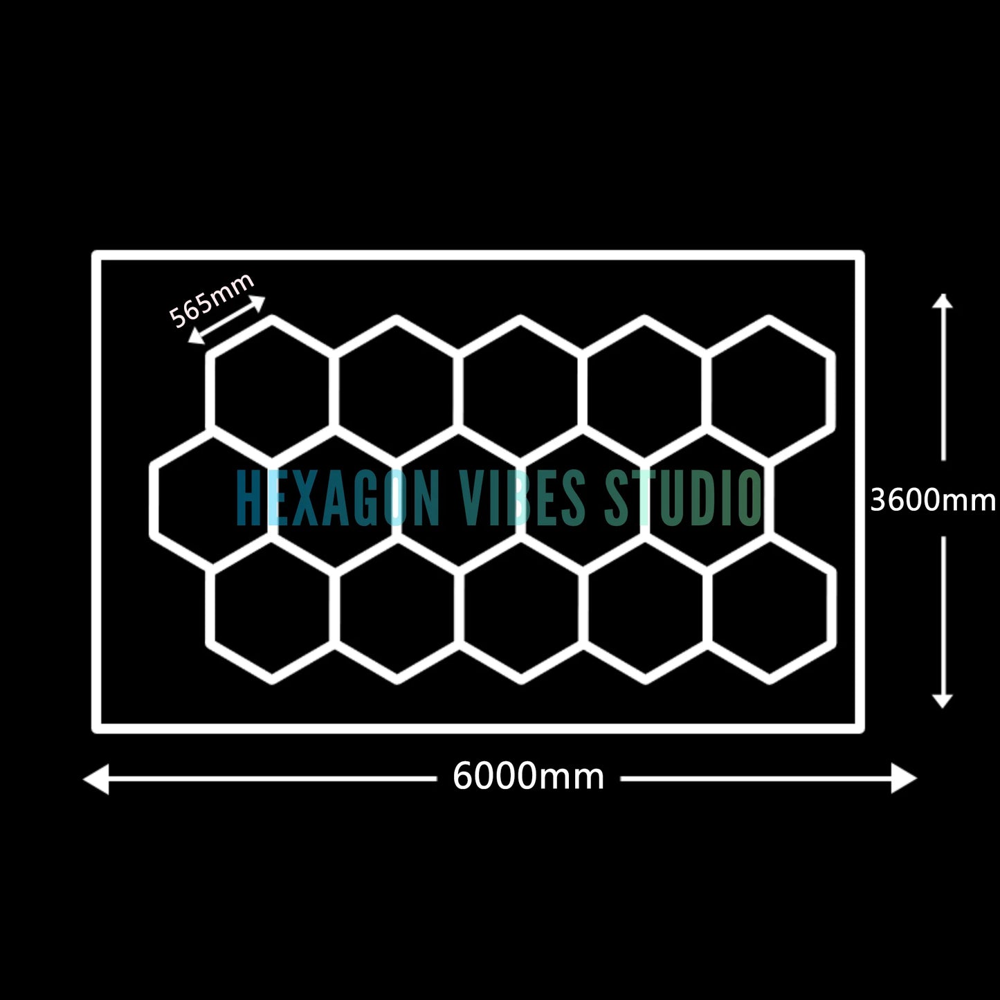 Large Size Hexagon LED Lighting for Garage