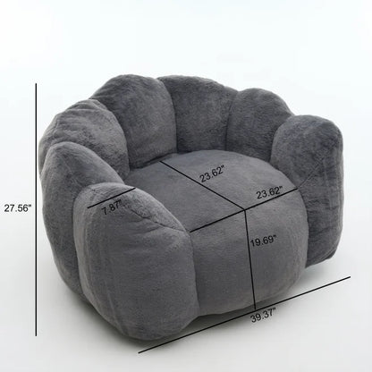 Large Velvet Petal Cloud Lounge Chair for Living Room or Bedroom