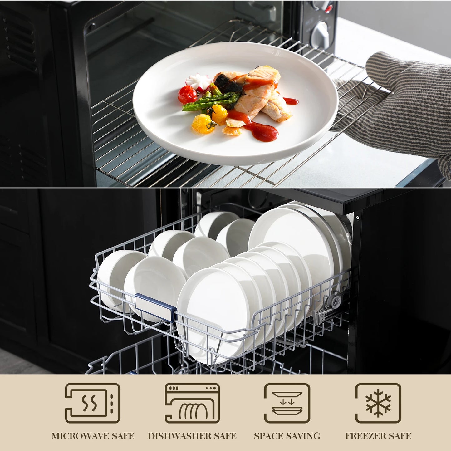 18 or 36-Piece Porcelain Ceramic Dinnerware Set