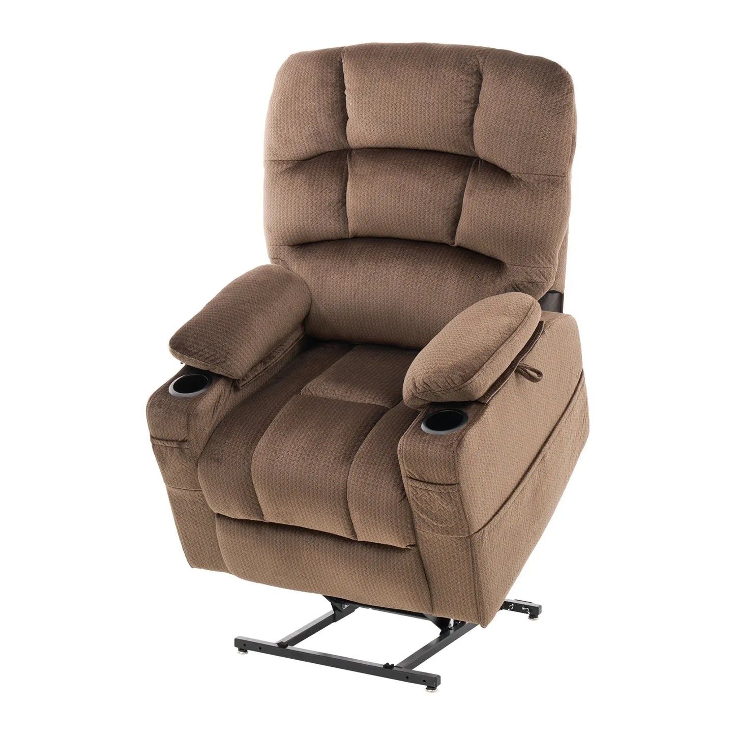 Power Lift Recliner Chair With Heat And Massage, 2 Cup Holders, USB Ports