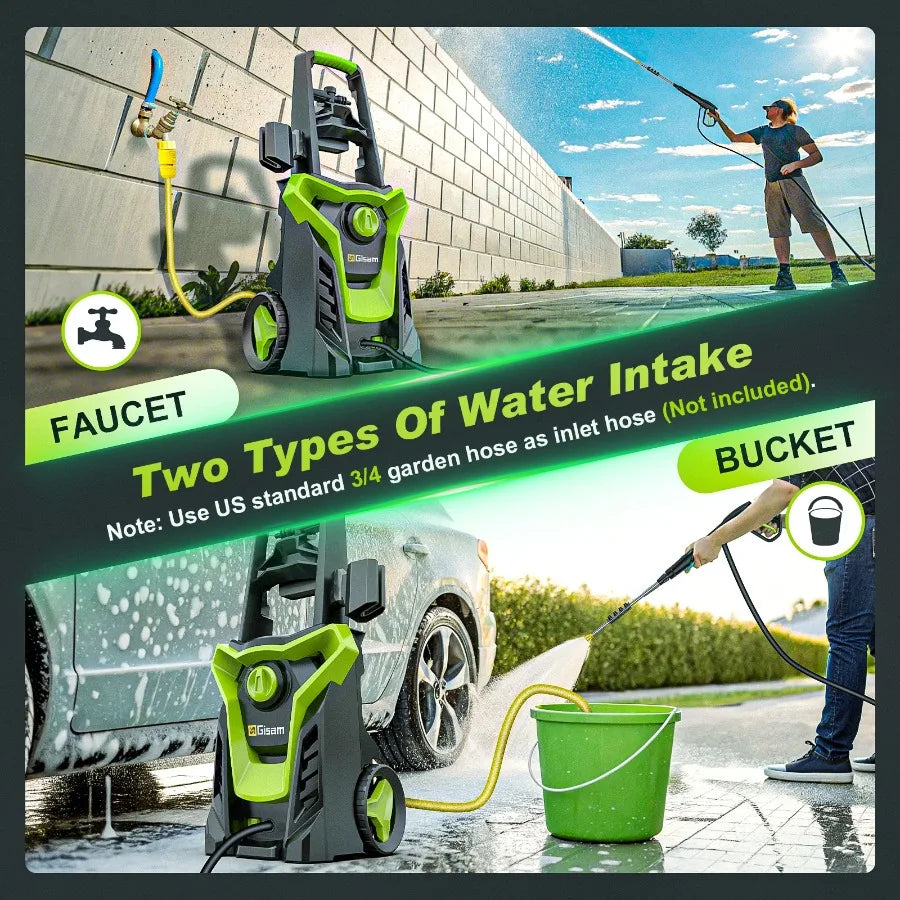 4800PSI 1800W Electric Pressure Washer with Interchangeable Nozzles