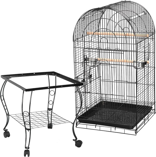 63.5 Inches Bird Cage with Detachable Stand and Open Top
