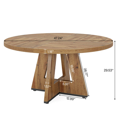 47 inch Round Dining Table for 4