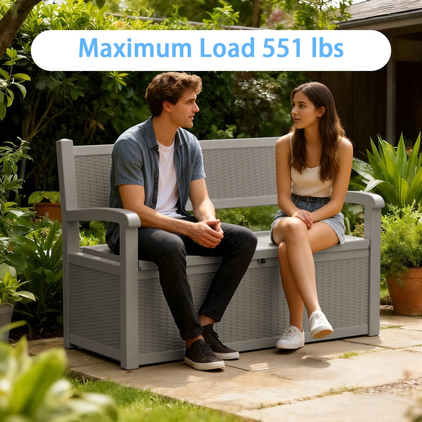 Outdoor Rattan Design  Storage Bench