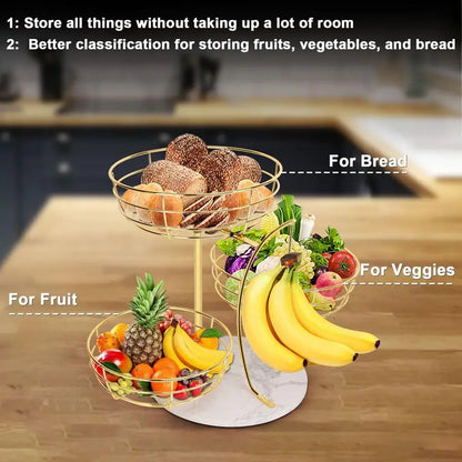 Fruit Basket with Banana Hanger