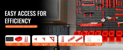 Wall Mounted Storage Bins Parts Rack Organizer for your Garage