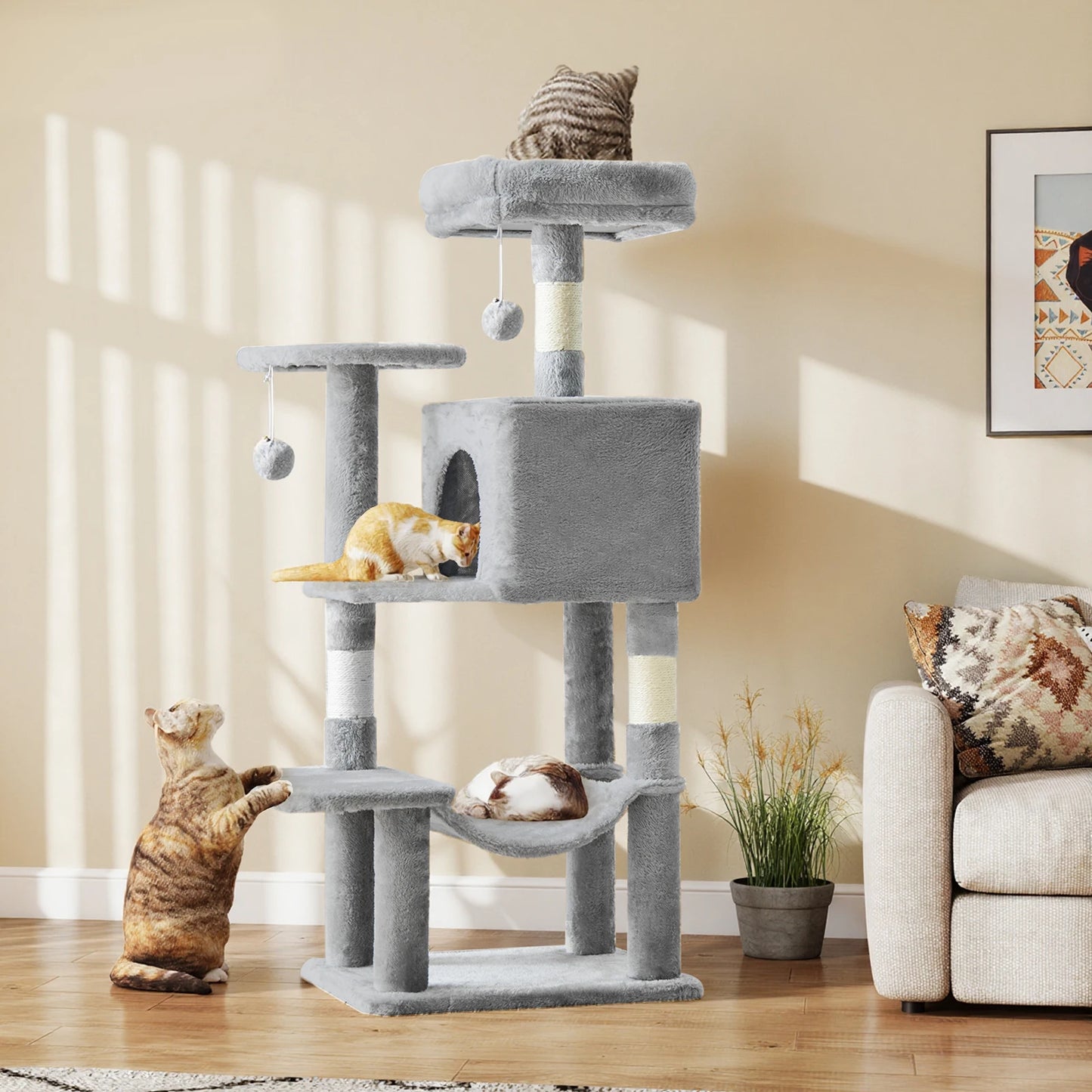 Tall Multi-Cat Climbing Tree