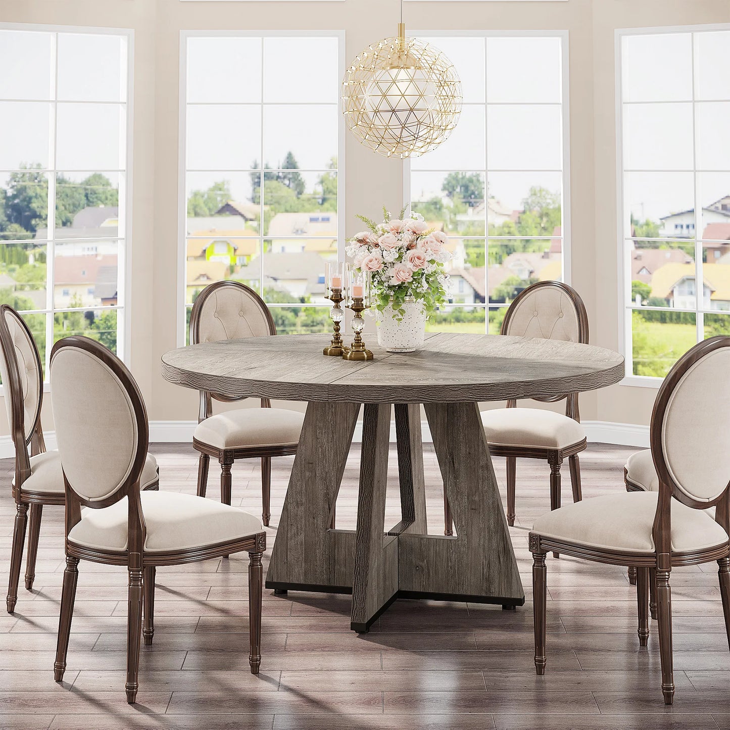 47 inch Round Dining Table for 4