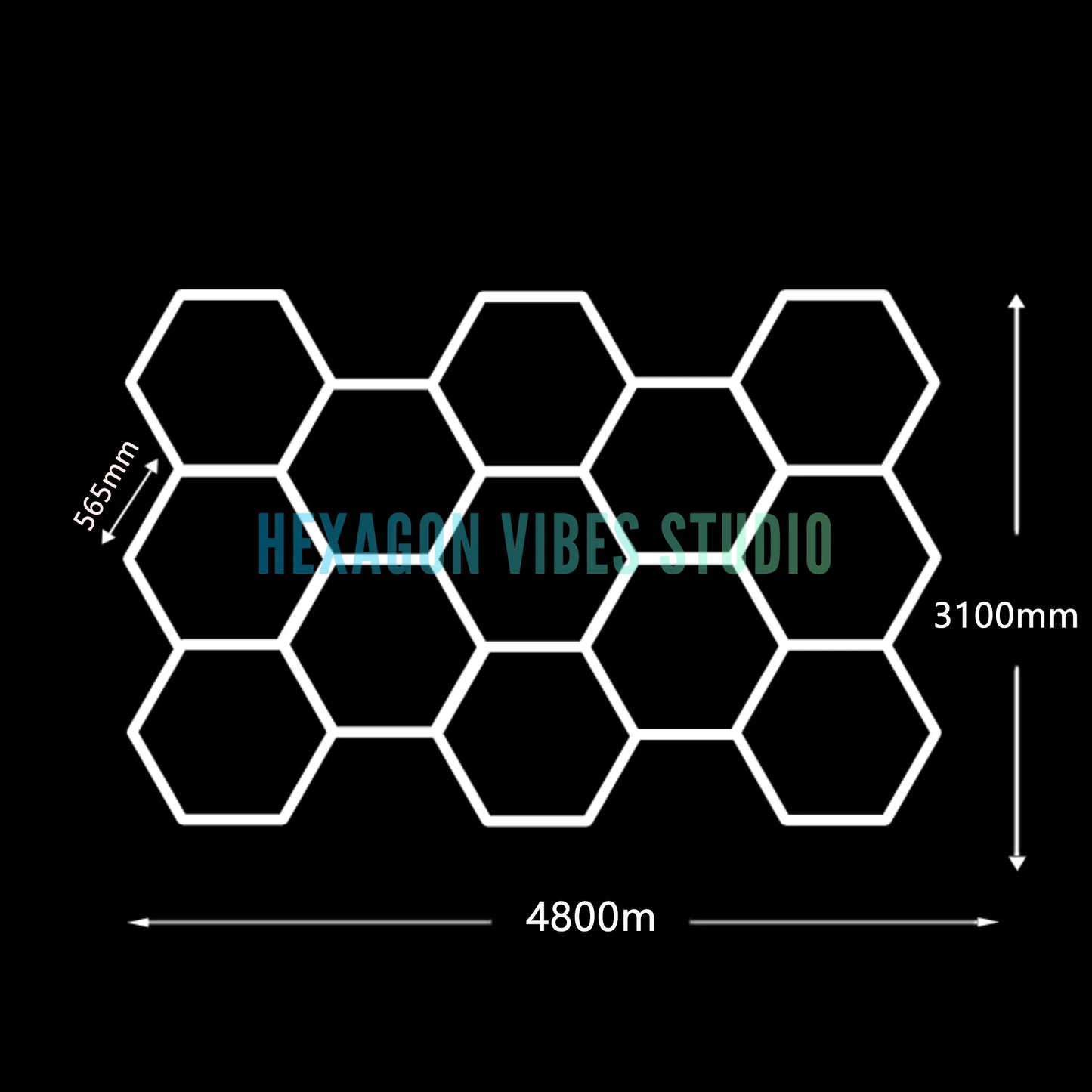 Large Size Hexagon LED Lighting for Garage