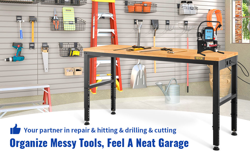4 FT Workbench with Adjustable Height for your workspace!