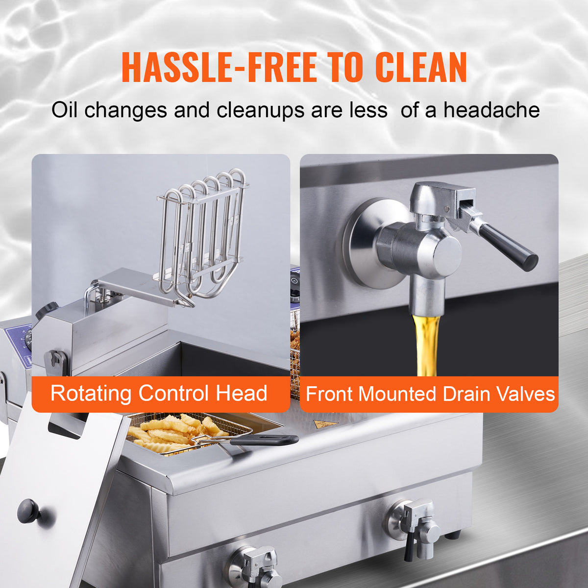 12L Electric Countertop Deep Fryer w/Dual Removable Tanks