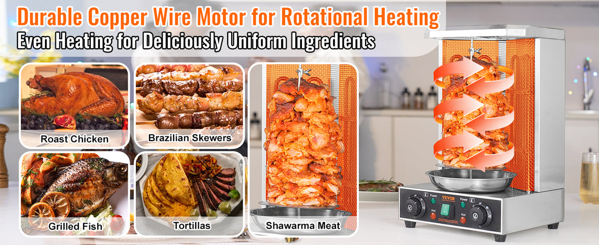 Electric Vertical Gyro Rotisserie Machine