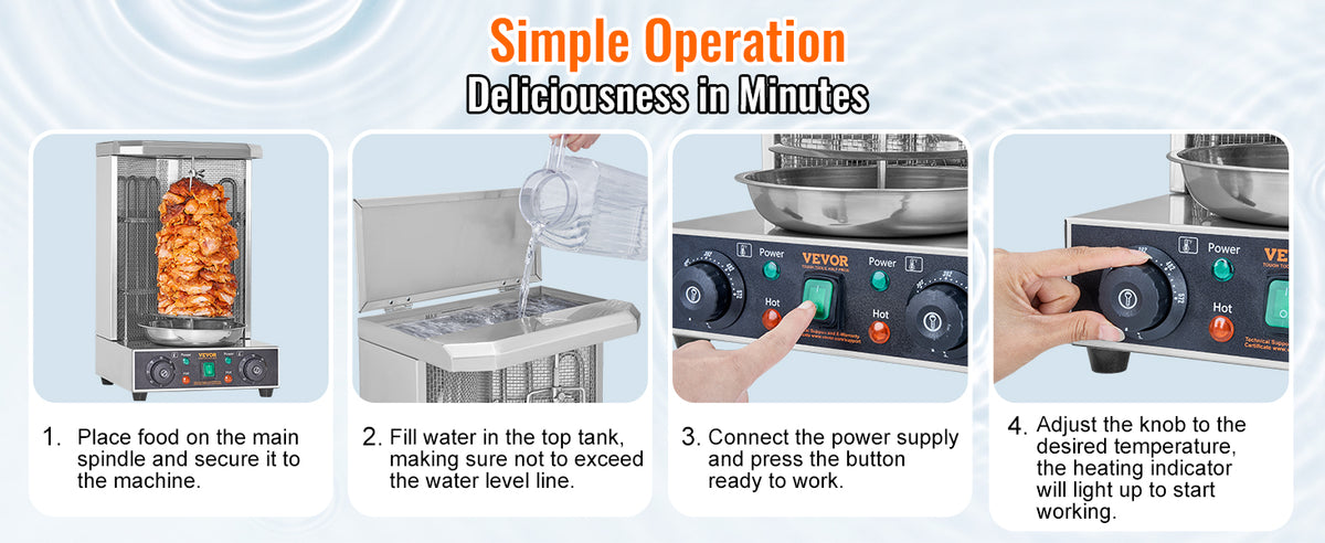 Electric Vertical Gyro Rotisserie Machine